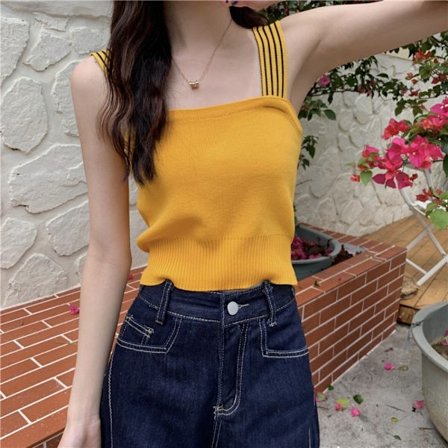 Stickad Slingväst GUL