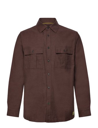 Scotch & Soda Melange Relaxed-Fit Shirt - Brown - XXL