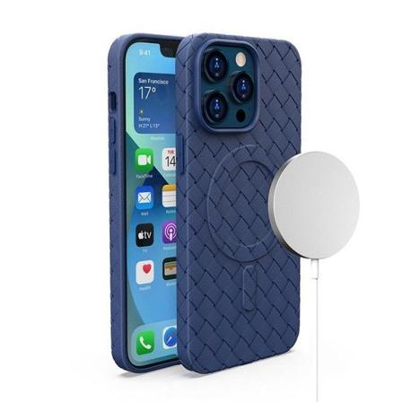 iPhone 13 Pro Max Mobilskal Magsafe Woven - Blå