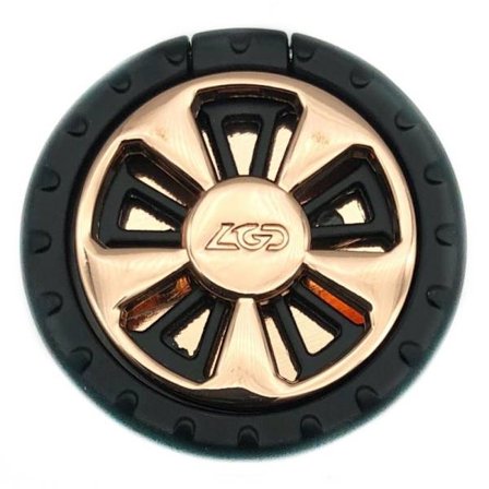 Universaali renkaan vanteen tyyliin käännettävä puhelinrengasteline - Musta / Ruusukulta