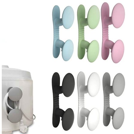 ING 6x Kabelorganiserare - Kabelhållare - Självhäftande - Lämplig för USB-kablar, strömsladdar, mixers, kaffebryggare, airfryers, etc.