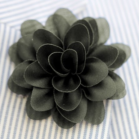 Broche pour homme à fleur vert foncé pour hommes - Broches en forme de fleur