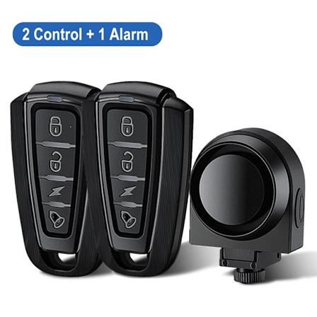 ELECTOP Trådløs Cykel Vibrationsalarm IP55 Vandafvisende Motorcykelalarm USB Opladning Fjernbetjening Tyverisikring Alarmsystem 2 control 1 Alarm