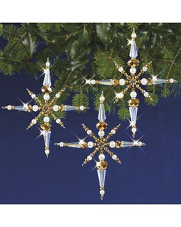 Bastelkit Weihnachtsschmuck Stern 3-er Pack