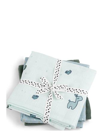 Burp Cloth 3-Pack Gots Lalee Baby & Maternity Baby Sleep Muslins Muslin Cloths Multi/mønstret D By Deer