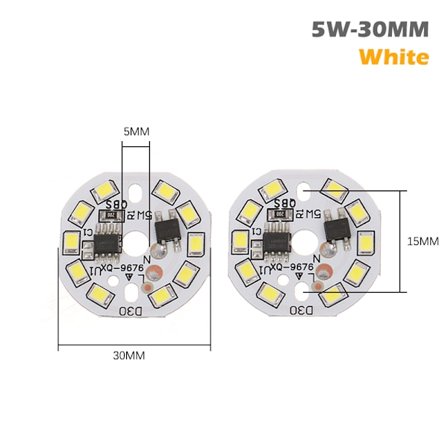 2st DIY LED-lampa SMD 15/12/9/7/5/3W Light Chip AC220V Inp
