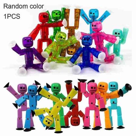 Stickman Sucker Leksaker Vridande Klibbiga Robot Leksaker Actionfigur Leksaker Kreativa Deformerbara Stickbot Leksaker Depressionsleksaker Db