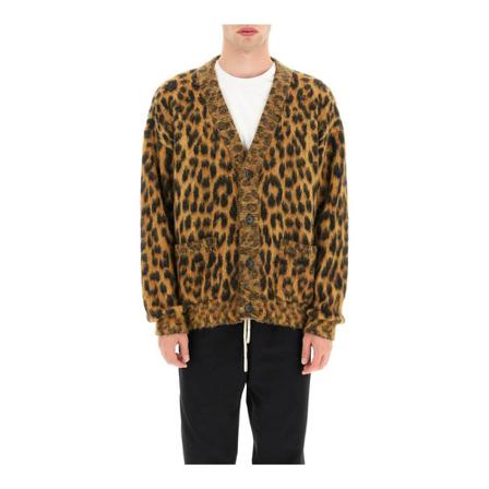 Palm Angels, Cardigans Bruin, Heren, Maat:XL,alpaca
