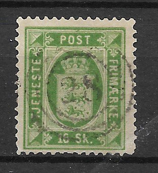 Danmark 1871 - AFA Tjenestemærke 3 - Stemplet