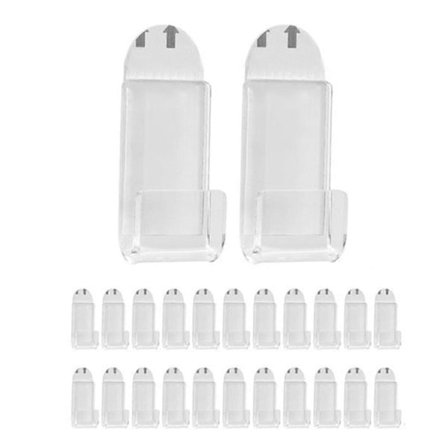 Genomskinlig Vinylskiva Display Hylla Väggfäste, 24st Självhäftande Akryl Album Skiva Vägg Display Hållare Skivhängare