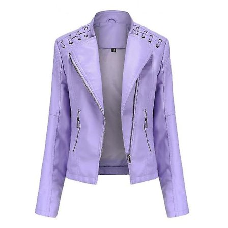 Skinnjacka för damer, avslappnad modell med dragkedja, finns i 12 färger