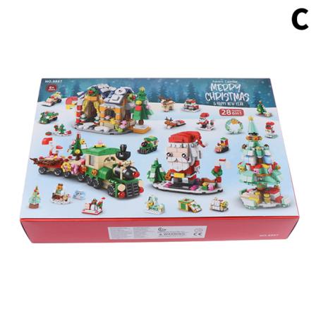 2023 Joulurakennuspalikat lahjapakkaus lapsille 24 päivää C Onesize