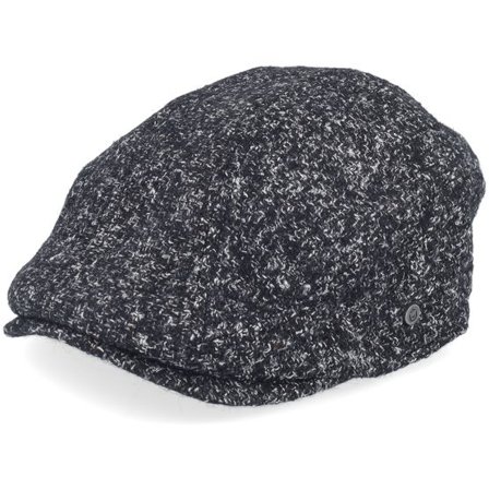 Upfront - Svart flatcap Keps - Newsboy Hat Black Beauty Flat Cap @ Hatstore