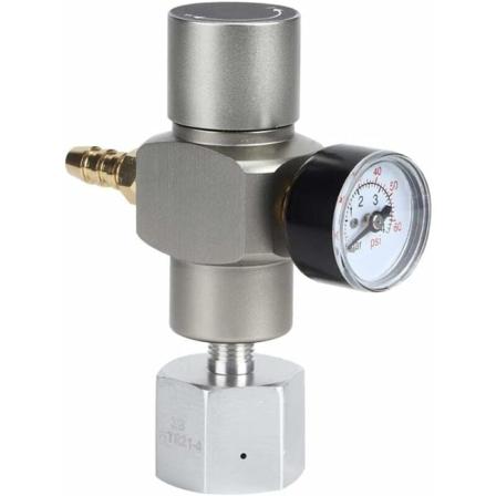 CO2-trykksregulator, 2 i 1 Mini CO2-gassregulator Sodatrykkmåler med 3/8in til TR21.4-adapter for Sodastream