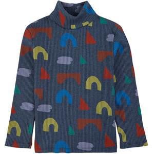 Kids - Bobo Choses Midnight Blue Playful Printed Turtleneck Top 10-11 Years - Tops - 10-11 years - Navy