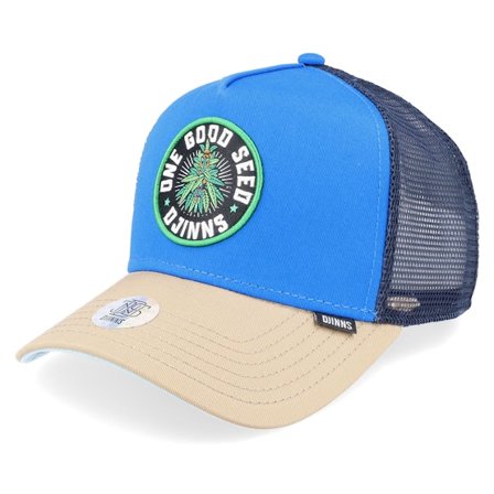 Djinns - Brown trucker Czapka Z Daszkiem - Cap Hft Food Seed Royal/Khaki A-Frame Trucker @ Hatstore