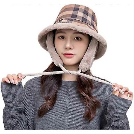 Vandtætte vinterhatte til damer, regnhat med øreklapper, polarfleece cloche-huer til damer, fiskehat til piger