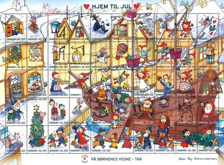 Danmark - julmärkeark 2021 - Gummieret - Ufoldet