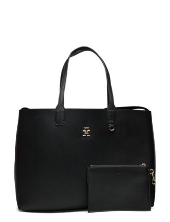 Iconic Tommy Tote Solid Shopper Taske Sort Tommy Hilfiger