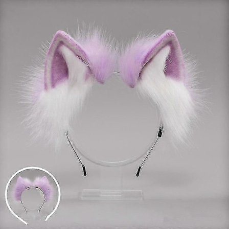 Käsintehdyt kissankorvat Cosplay, eläinpannat, kettu susi eläimen korvat, puku päähine Halloween-puku-lingling}