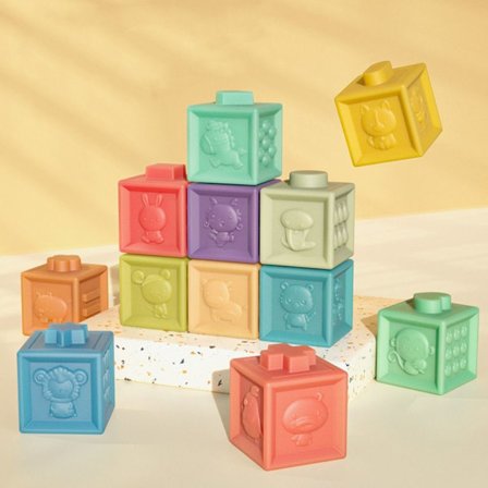 6 stk/12 stk Baby myke blokker stabling byggeklosser 12 STK 12 STK