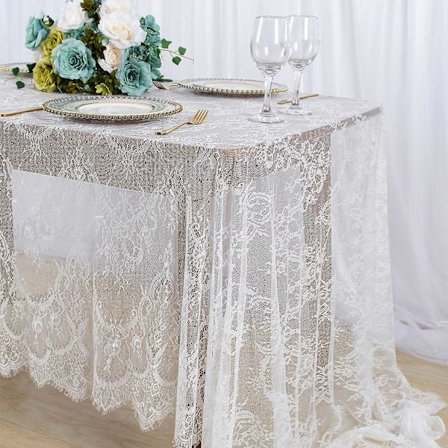 Vintage Hvid Blonder Dug - 60x120 tommer Udendørs Dekoration & Vinyl Cover