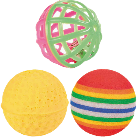 Trixie - Lekekuler Mix 3-pakning - Katt - Katteleker & viftepinner - Baller og lekeballer - ZOO.no