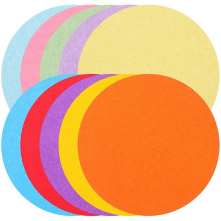 100 Ark Fargede Runde Papirark Folding Papirark Origami Håndverk Papir Barn Folding Papir