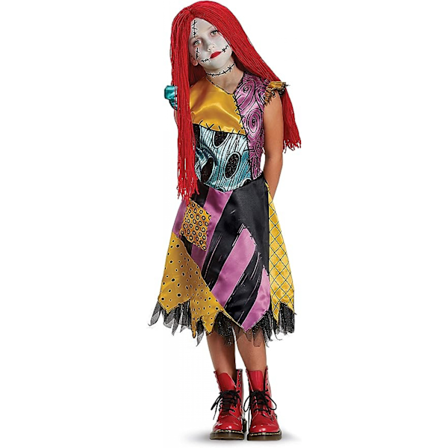 Sally Mareridt Før Jul Deluxe Pigekostume Halloween kostumer, festkostumer, forestillingskostumer 120cm