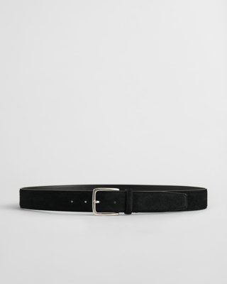 GANT - Klassisk belte med semsket skinn til herre til herre black