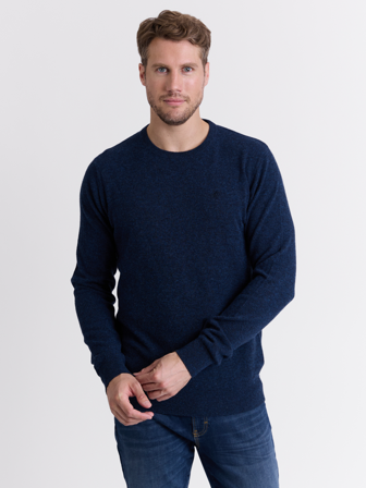 MATCH - Canmore genser - Redford - Str. S - Herre - Gensere & Cardigans - Blå - 80% ull-lam, 20% nylon-resirkulert