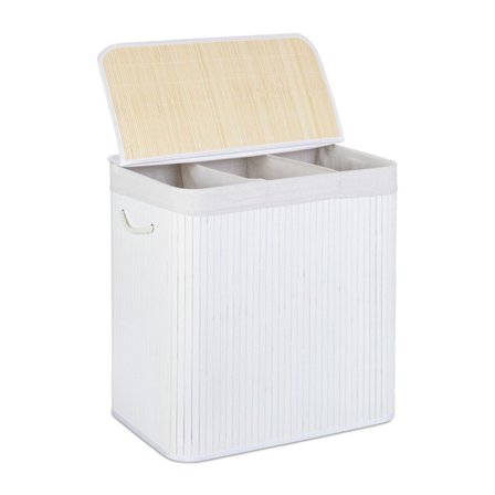 Pyykkikori bambusta 3 lokeroa