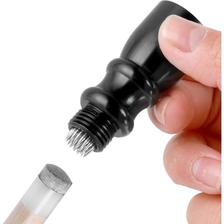 3 i 1 Pool Cue Tip Shaper/Scuffer/Aerator Pool Cue Tip Tool Rustfrit Stål Pool Cue Stick Reparationsværktøj Billard Pool Cue Tilbehør (Sort)