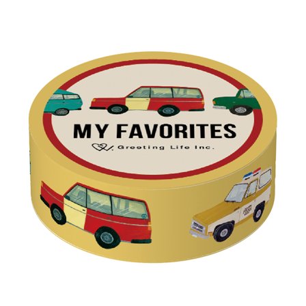 Greeting Life Washi-tape Kahoko Sodeyama Cars