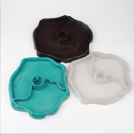 Reptil Vatten Dispenser, 2 i 1 Spill Proof Skål Mat Dispenser, Sköldpadda Gecko Plast Skål - Vit