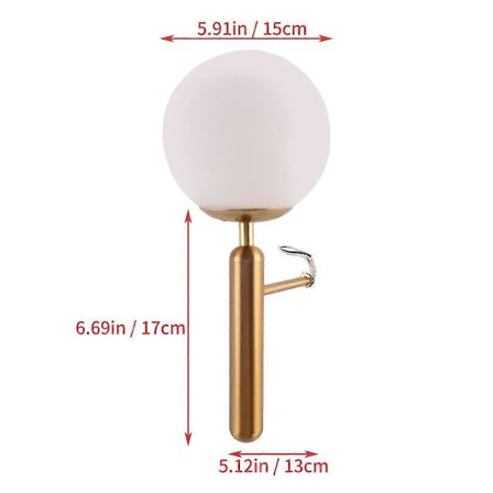 Dekorativ LED Væglampe Belysning Nordisk Glas Kugle Lysekrone Badeværelsesspejl Lys Guld Moderne Ro