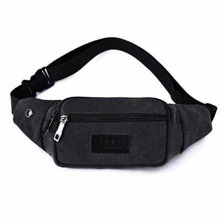 Vyötärö laukku - 3 osastot Canvas kangas säädettävissä eri värejä