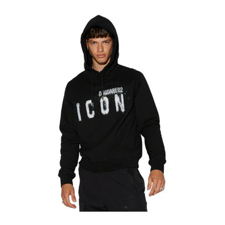 Dsquared2, Hoodies Czarny, Mężczyzna, Rozmiar: S