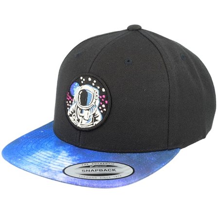 Kiddo Cap - Svart snapback Caps - Kids Astronaut Black/Space Snapback @ Hatstore
