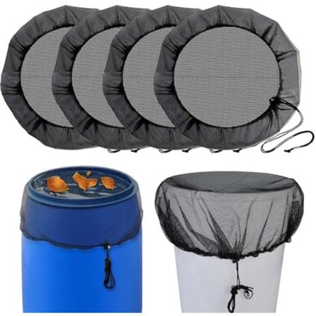 Pieces Regntønne Nett ø 95cm Dynetrekk 95cm Beskyttelsesnett Regntønnebeskyttelse med Snøring Beskyttelse Mot Mygg