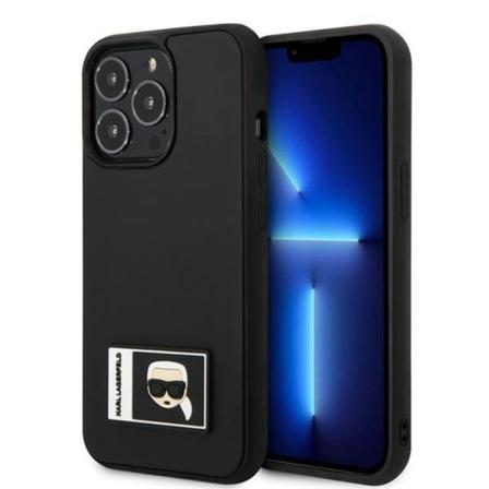 Karl Lagerfeld iPhone 13 Pro Cover Ikonik Patch - Sort