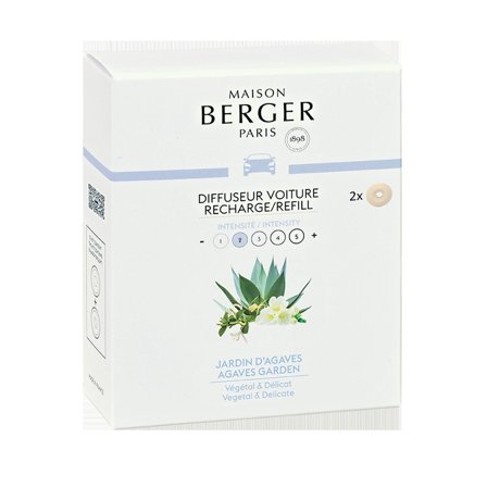 Maison Berger Paris Diffuseur Voiture Ricariche per Diffusore Auto Jardin D'Agaves - Profumo per Automobile