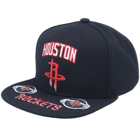 Mitchell & Ness - NBA Svart snapback Keps - Houston Rockets Front Loaded Black Snapback @ Hatstore