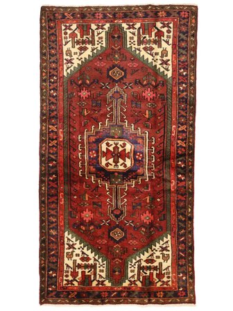 Handgeknüpft Hamadan 105X200 Wollteppich Klein