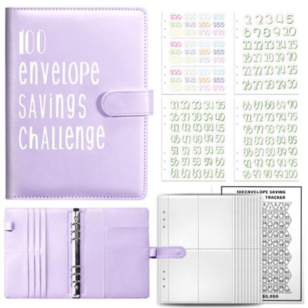 Konvolutudfordringsindbind Sparebog LILLA purple