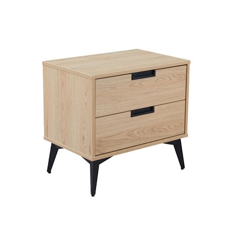 Neon Yöpöytä 2 Laatikossa Luonnonvärinen 58X39X55Cm