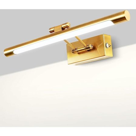 8W dæmpbar indendørs væglampe, LED badeværelsesspejl væglampe med drejeligt hoved læselampe, 3000K til billeder og lysarmaturer (Messing 640LM, 40