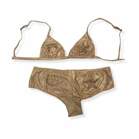 Chiara Ferragni Collection, triangolo culottes serie oro Beige, Dames, Maat:M
