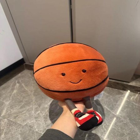 Jellycat Bartholomew kosedyr, myk og komfortabel, perfekt for barn, Valentinsdagsgaver, samleobjekter, basketball 24 cm.