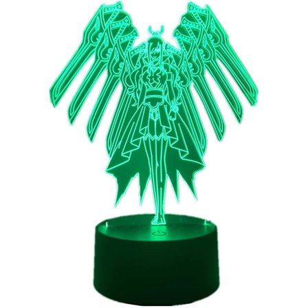 Anime Fairy Tail 3D LED-yövalo Manga-hahmo Erza Scarlet pöytälamppu makuuhuoneen koristelamppu kodin sisustus yövalo syntymäpäivälahja